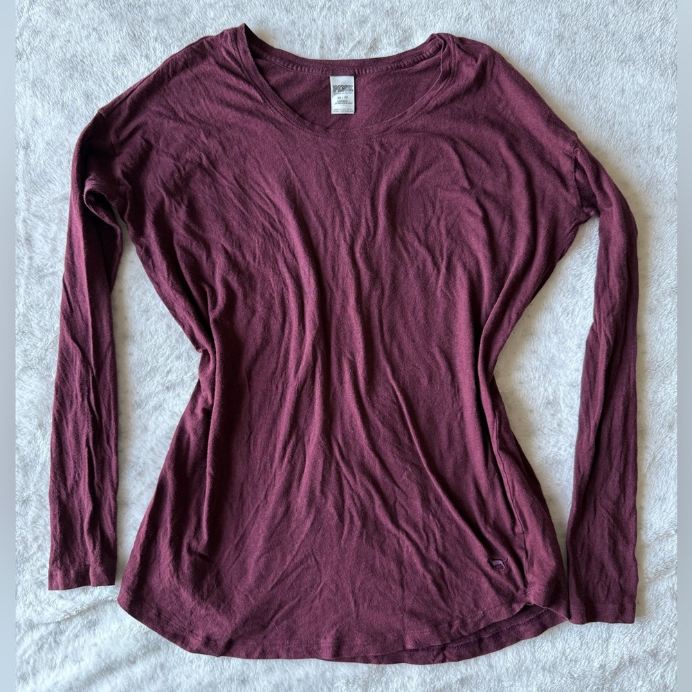 2015 Victoria’s Secret PINK Red Long Sleeve Top